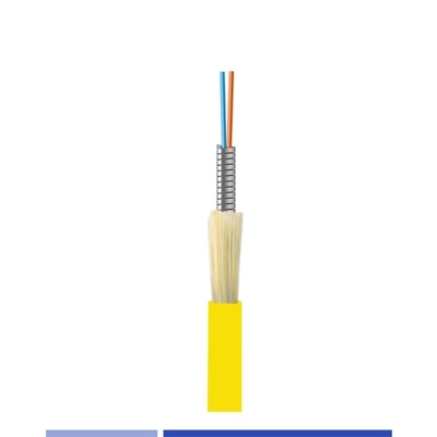 comprare 2 fili di cavo blindato in fibra ottica singolo G657A2 LSZH Giacca gialla fabbricazione online