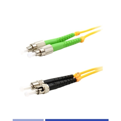 comprare ST/UPC a ST/APC Single Mode Fiber Patch Cord Duplex LSZH 3m 2.0mm Alta qualità fabbricazione online