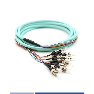 comprare 12 String Fibra Ottica Pigtail ST UPC OM3 Multimode Fibra Pigtail 50/125 LSZH 3m fabbricazione online