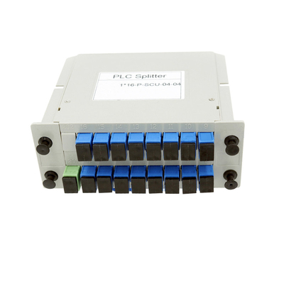 comprare 1x16 SC UPC Single Mode Fiber Splitter LGX Box Fiber Optic PLC Splitter fabbricazione online