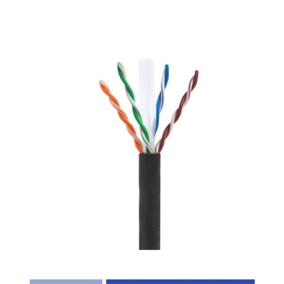 comprare UTP Cable Cat6 esterno 23AWG Solid Copper 4 Pair PE Jacket Nero 305Mtr fabbricazione online