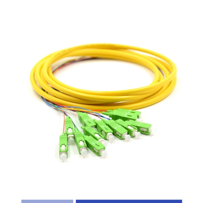 comprare 12 fili di cavo a fibra ottica Pigtail SC APC Singlemode 9/125 LSZH 3m fabbricazione online