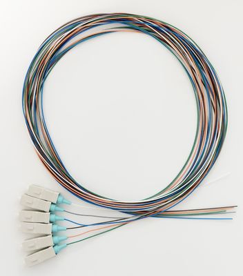 comprare 6 Fibre SC/UPC OM3 Fibre Pigtail Aqua Boot LSZH 1m fabbricazione online