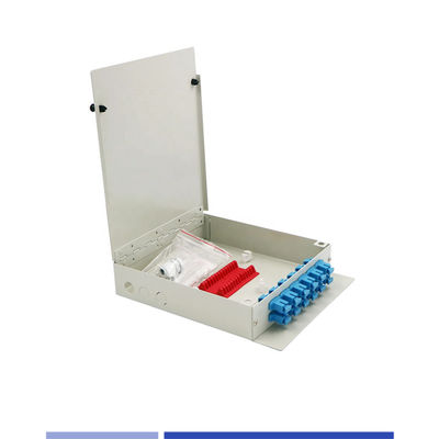 comprare Box di distribuzione in fibra ottica a 12 porte con costruzione in acciaio laminato a freddo per applicazioni a parete fabbricazione online