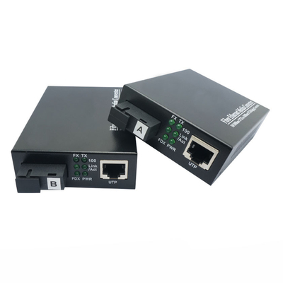 comprare BIDI Fiber Media Converters 10/100Mbps Single-mode SMF TX1310nm/RX1550nm Simplex SC 20KM fabbricazione online