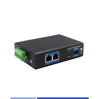comprare Convertitore di fibre multimediali industriali 10/100/1000M 1 SFP con 2 porte RJ45 Single-mode SMF Duplex 1310nm 20KM fabbricazione online