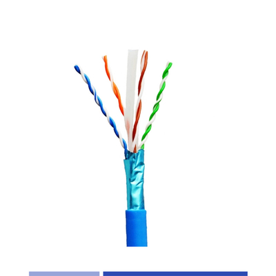 comprare F/UTP 23AWG Cat6 Cable Solid Copper 4 Pair PVC Jacket Blu 305Mtr fabbricazione online