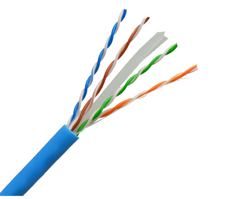 comprare Cat6 23AWG cavo Ethernet UTP rame solido 4 coppie PVC blu 305Mtr fabbricazione online