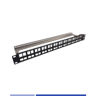 comprare 1U 48 porta pannello di patch modulare blindato per jack Cat.6/Cat6A fabbricazione online