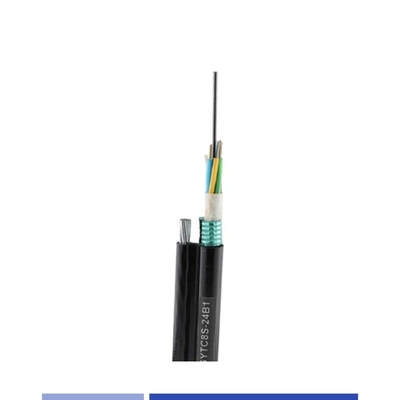 comprare 24 Cable a fibra ottica aerea singolo modo 9/125um con metallo Wire Messenger PE GYTC8S fabbricazione online