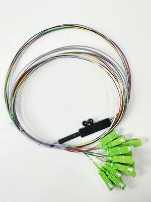 comprare 12 Fibra SC/APC Single-mode Ribbon Fibra ottica Pigtail OS2 9/125 per FTTH fabbricazione online