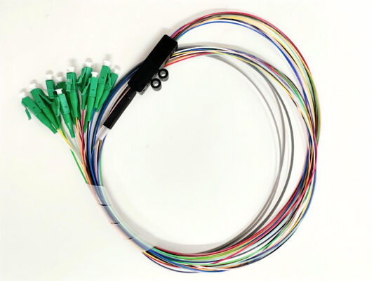 comprare 12 Fibre LC/APC Singlemode OS2 Fibra Ottica Ribbon Pigtail 3m per Reti FTTH fabbricazione online