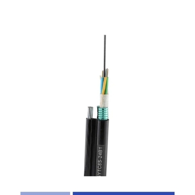 Cable a fibra ottica a 12 fibre 9/125um con filo di acciaio PE GYTC8S