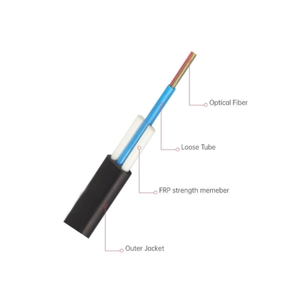 Cable a caduta piatta per interni Multimode OM3 12 Fibre LSZH Black Crush Resistant