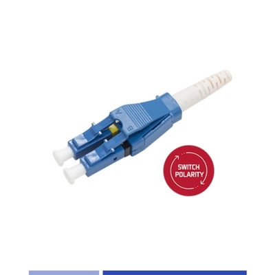 Uniboot LC UPC Single Mode Fiber Connector Duplex 3.0mm Polarità commutabile
