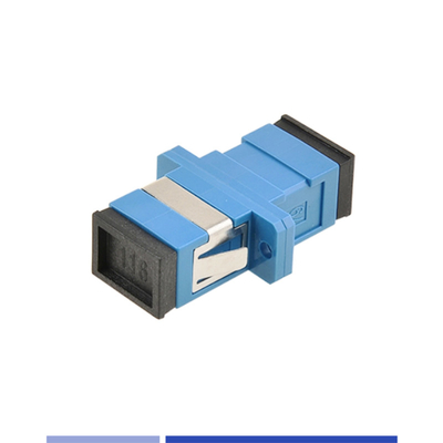 Adaptatore a fibra ottica Accoppiatore ottico singolo SC/UPC Simplex con flangia Blu