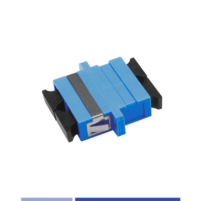 Adaptore a fibra ottica Accoppiatore ottico duplex monouso SC/UPC con flange Blu