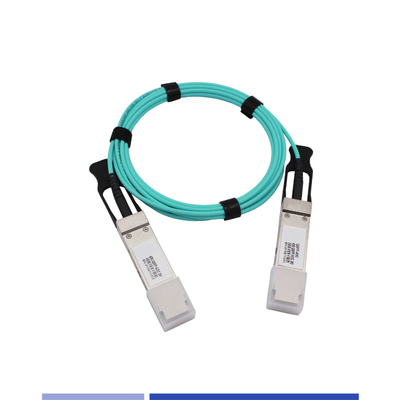 40G cavo ottico attivo ((AOC) QSFP+ OM3 cavo attivo 1m LSZH Aqua